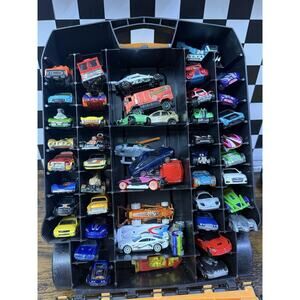 Hot Wheels Rolling Carry Case Including 50 Diecast Cars, Hot Wheels, Matchbox